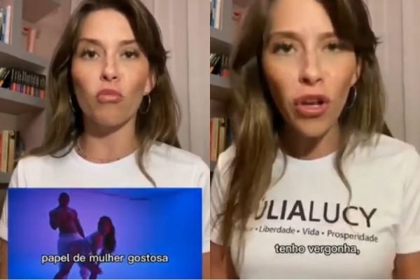 Júlia Lucy falando mal da Anitta em live no Instagram