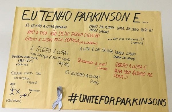 cartaz amarelo com frases de motivação