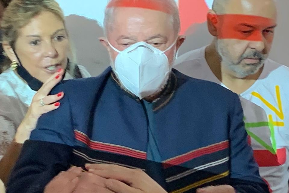 Lula com sindicalistas da CUT