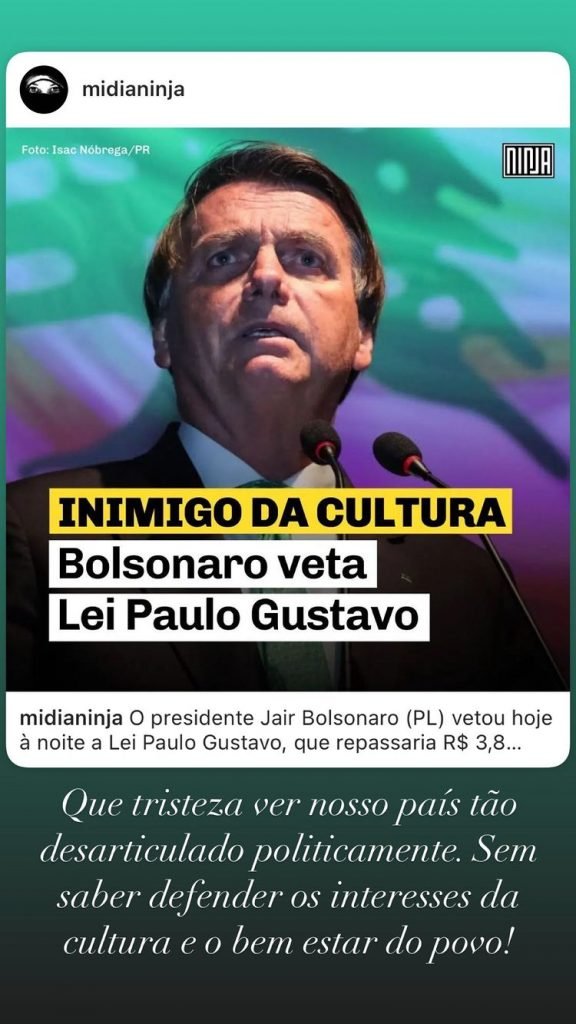 Thales Bretas critica veto de Bolsonaro à Lei Paulo Gustavo