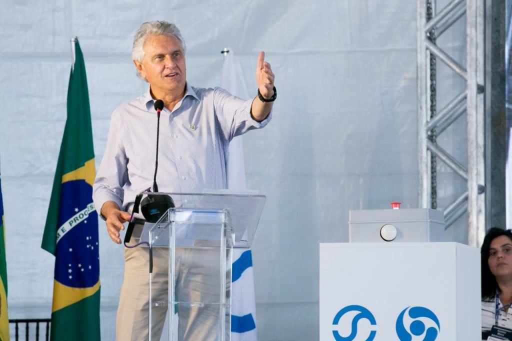 Ronaldo Caiado durante inauguração da Corumbá IV