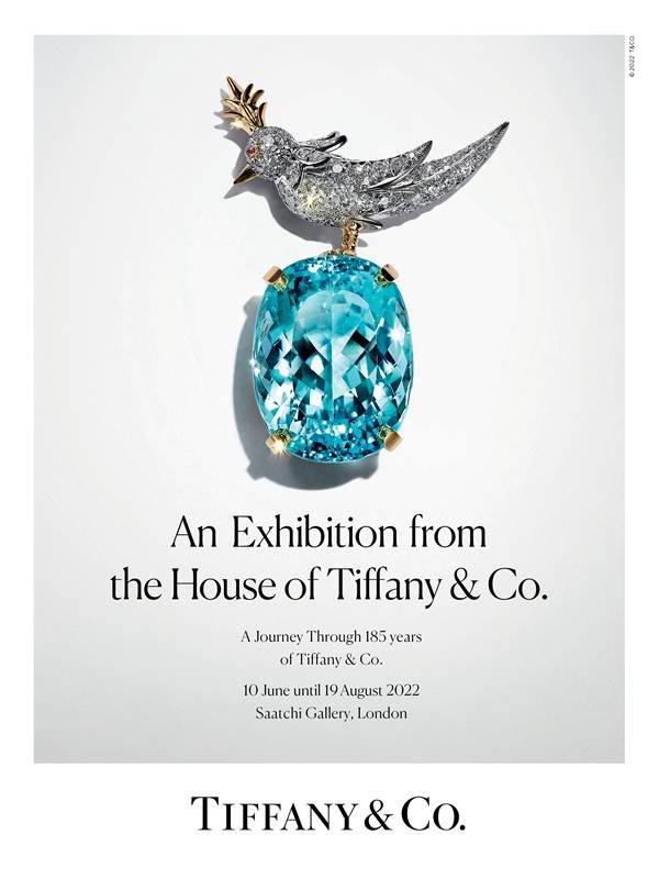 Poster de exposição da Tiffany em Londres