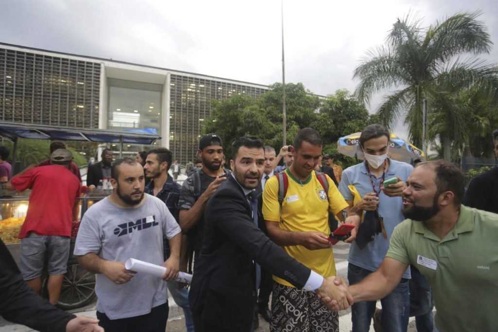 O deputado Estadual Arthur Do Val (União Brasil)o Movimento Brasil Livre (MBL), no protesto contra a cassação na Assembleia Legislativa São Paulo 6
