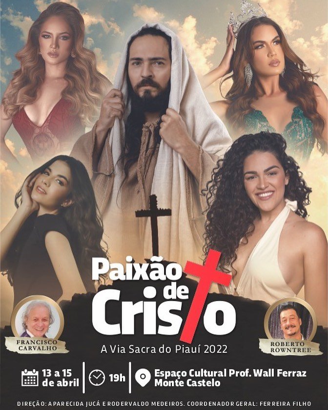 Cartaz de divulgação da da Via Sacra da Fundação Monsenhor Chaves, no Piauí