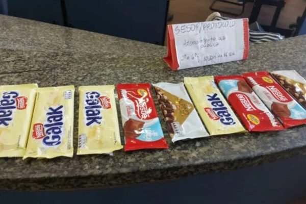 Chocolates furtados no Rio de Janeiro