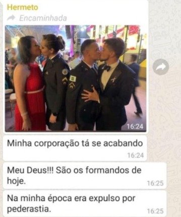 Print de conversa em grupo do WhatsApp