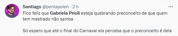 Gabriela Prioli é detonada no Twitter após falar sobre