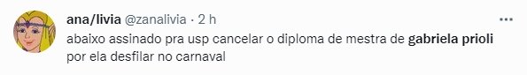 Gabriela Prioli é detonada no Twitter após falar sobre
