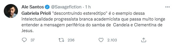 Gabriela Prioli é detonada no Twitter após falar sobre