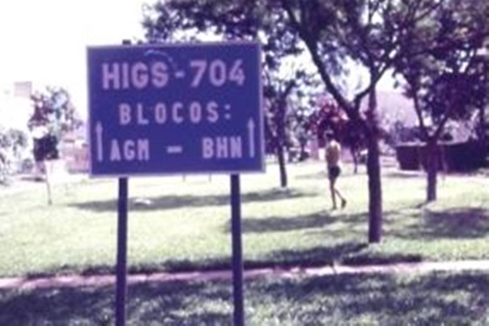 Placa de trânsito em Brasília