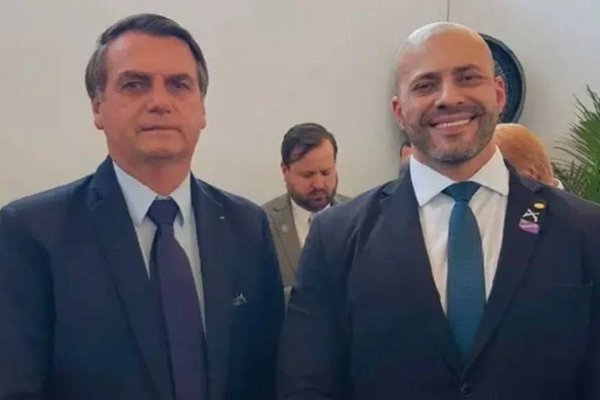 O presidente Jair Bolsonaro e o deputado Daniel Silveira