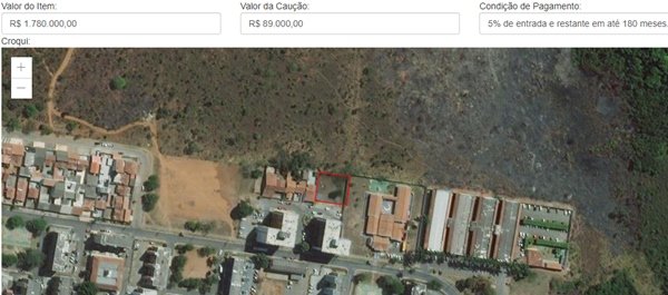 Imóvel licitação 03/2022 Terracap