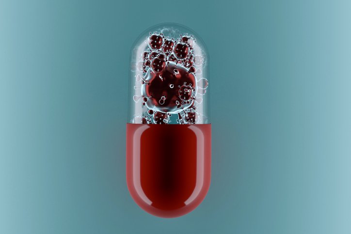 Ilustração de uma capsula de remedio - Metrópoles