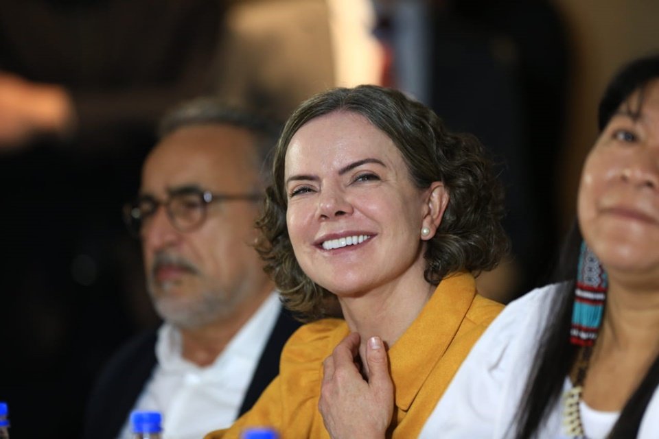 Gleisi Hoffmann, presidente do PT
