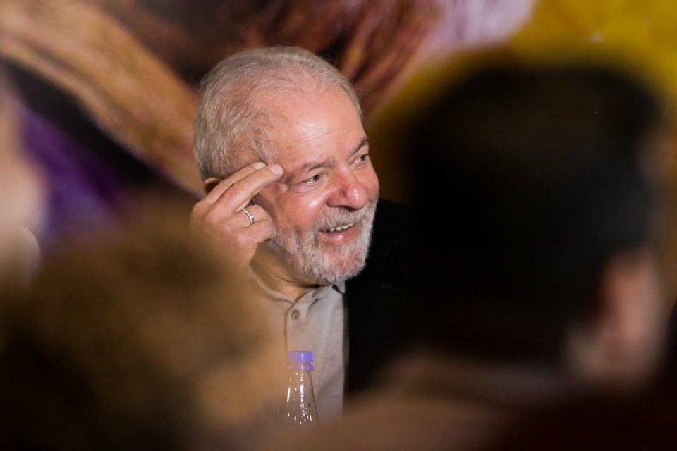 Lula em evento para apoio da Rede Sustentabilidade