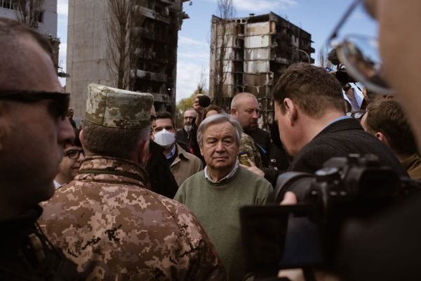 Antonio Guterres secretário geral da ONU em Mariupol
