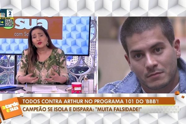 Sonia Abrão defende Arthur Aguiar no programa A Tarde É Sua