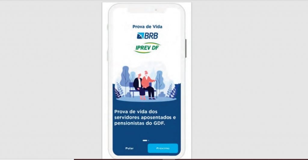 Tela do aplicativo para prova de vida digital no DF - Metrópoles