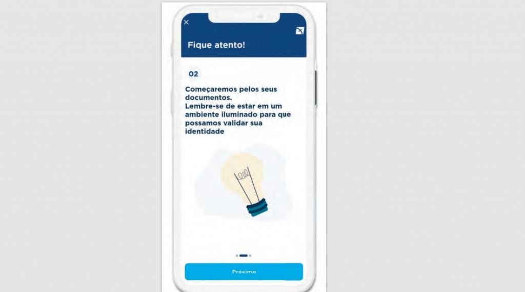 Tela do aplicativo para prova de vida digital no DF - Metrópoles
