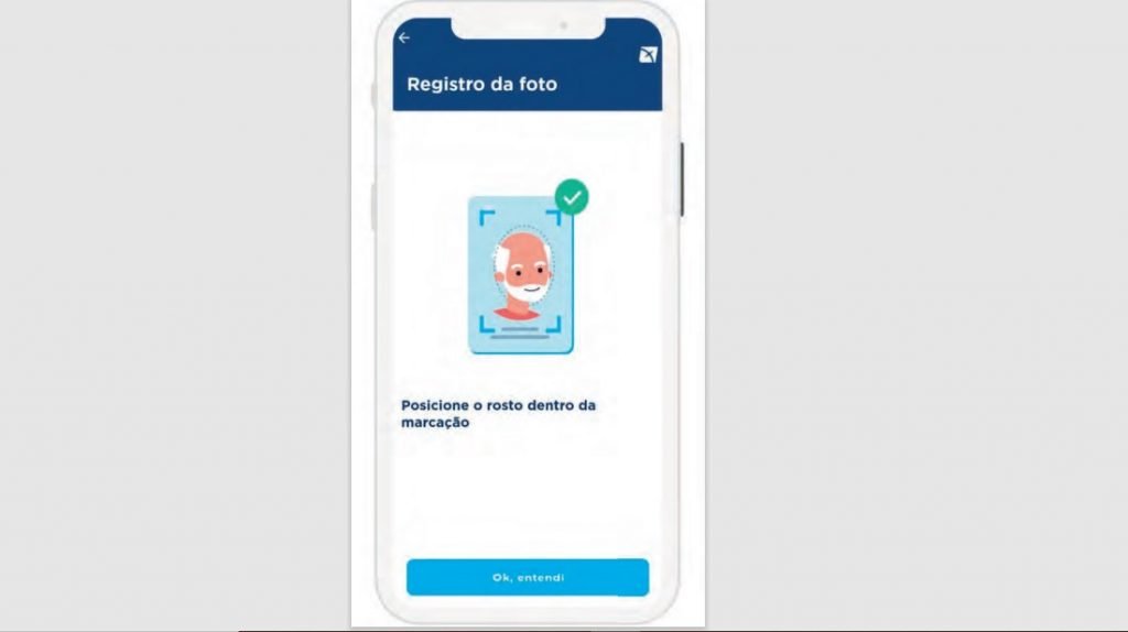 Tela do aplicativo para prova de vida digital no DF - Metrópoles