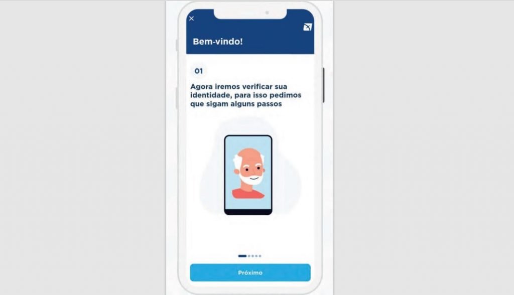 Tela do aplicativo para prova de vida digital no DF - Metrópoles