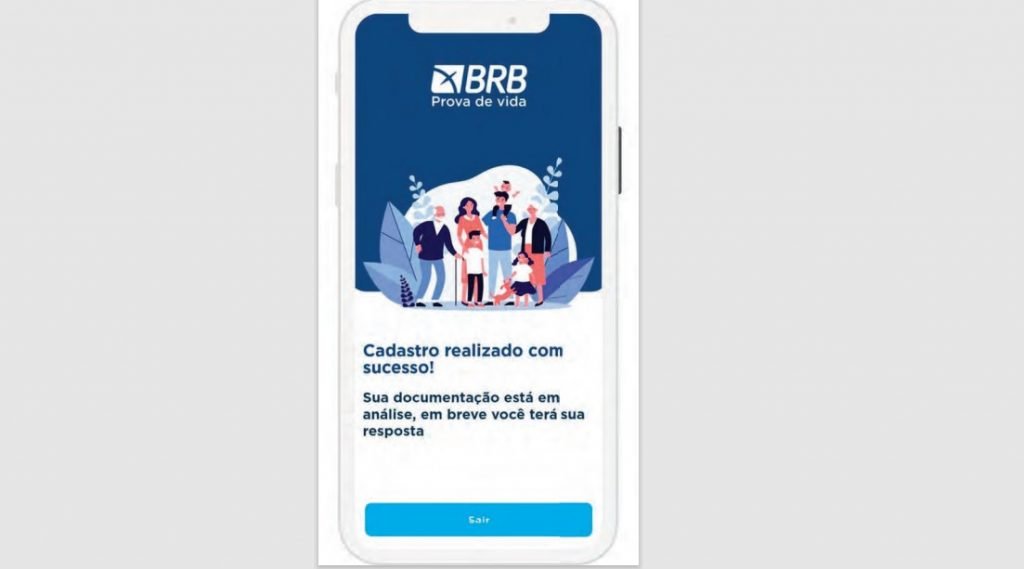 Tela do aplicativo para prova de vida digital no DF - Metrópoles