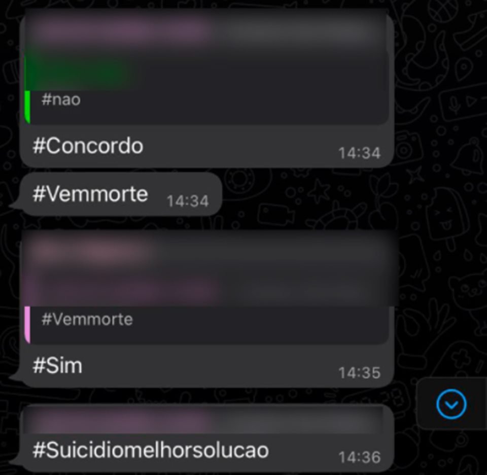 Alunos do ensino fundamental de escola no DF postam mensagens de cunho violento em grupo de WhatsApp, incitando suicídio e morte - Metrópoles