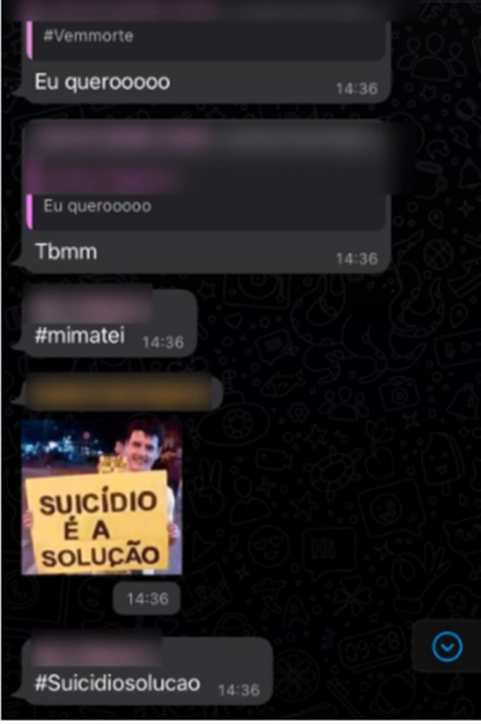 Alunos do ensino fundamental de escola no DF postam mensagens de cunho violento em grupo de WhatsApp, incitando suicídio e morte - Metrópoles