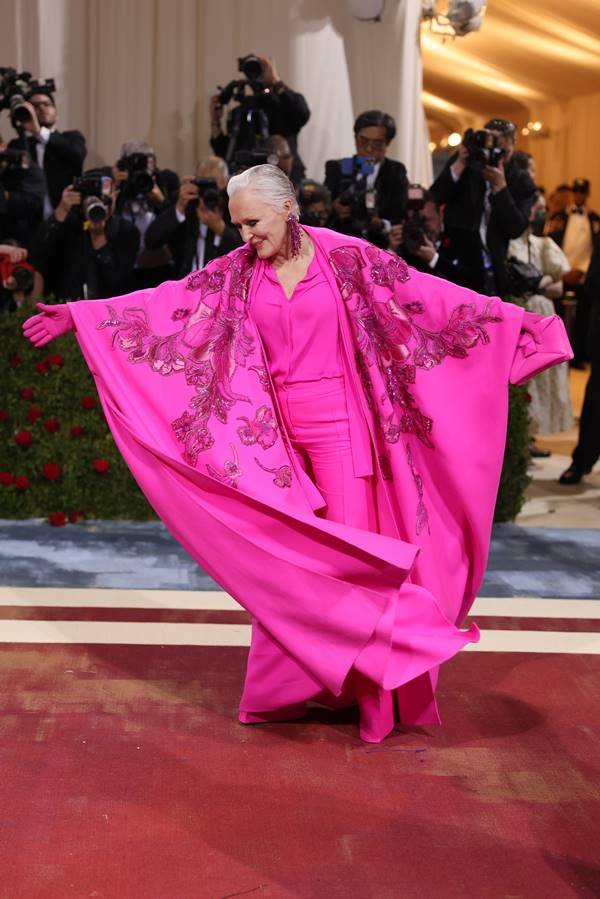 on the red carpet of the Met Gala 2022