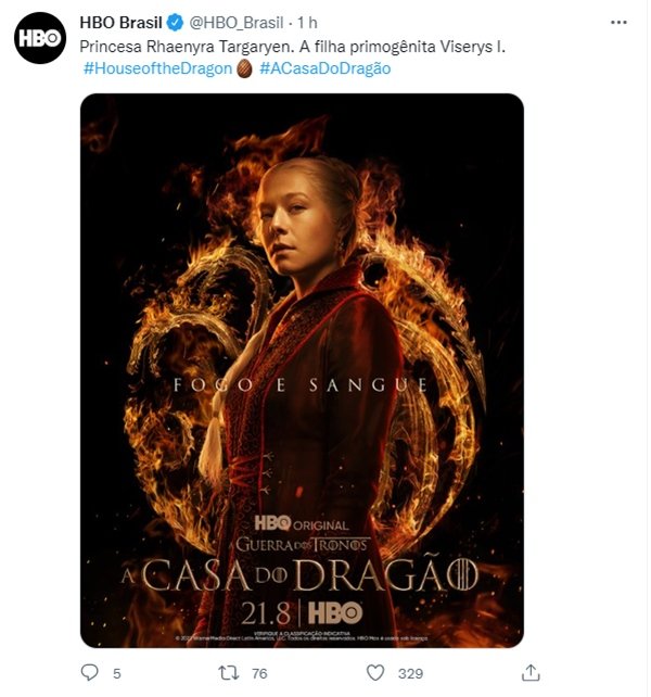 HBO Max - O fogo reinará daqui a 3 dias. 🔥 House of the Dragon estreia dia  22 de Agosto, na hbomax.com.