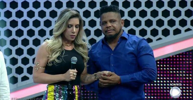 Tati minerato e Marcelo Galatico, no Power Couple Brasil