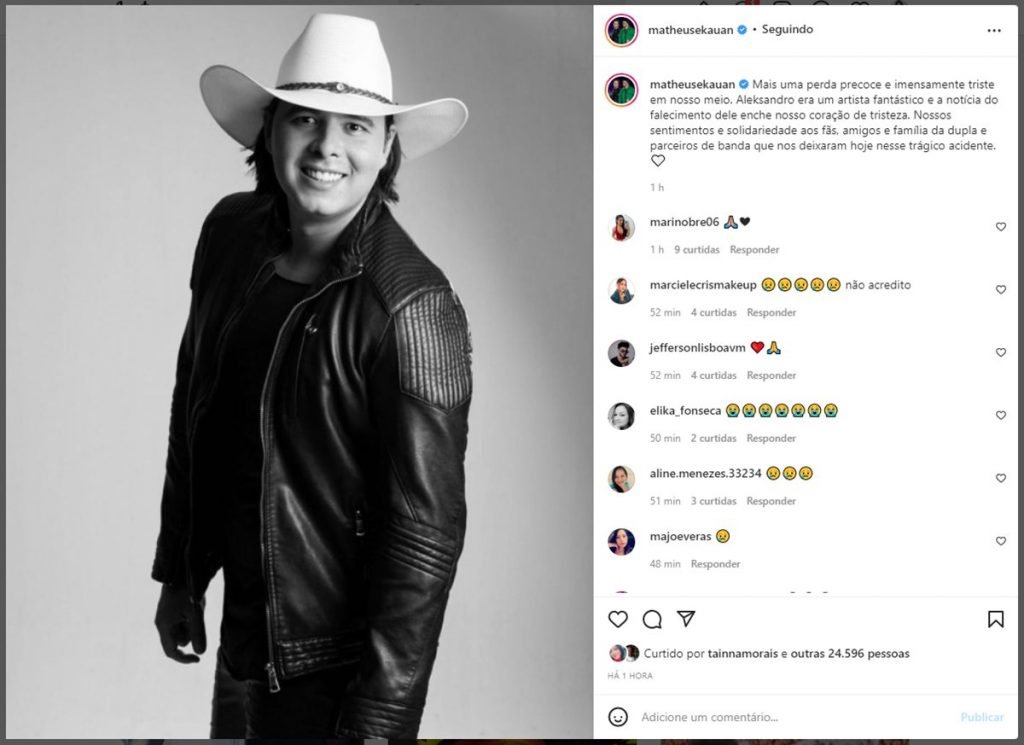 print de post no Instagram