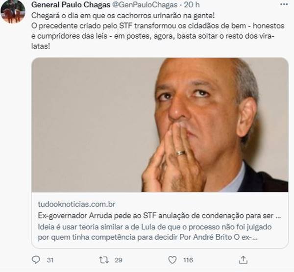 Publicação no Twitter