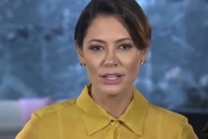 Michelle Bolsonaro em pronunciamento em rede nacional no Dia das Mães