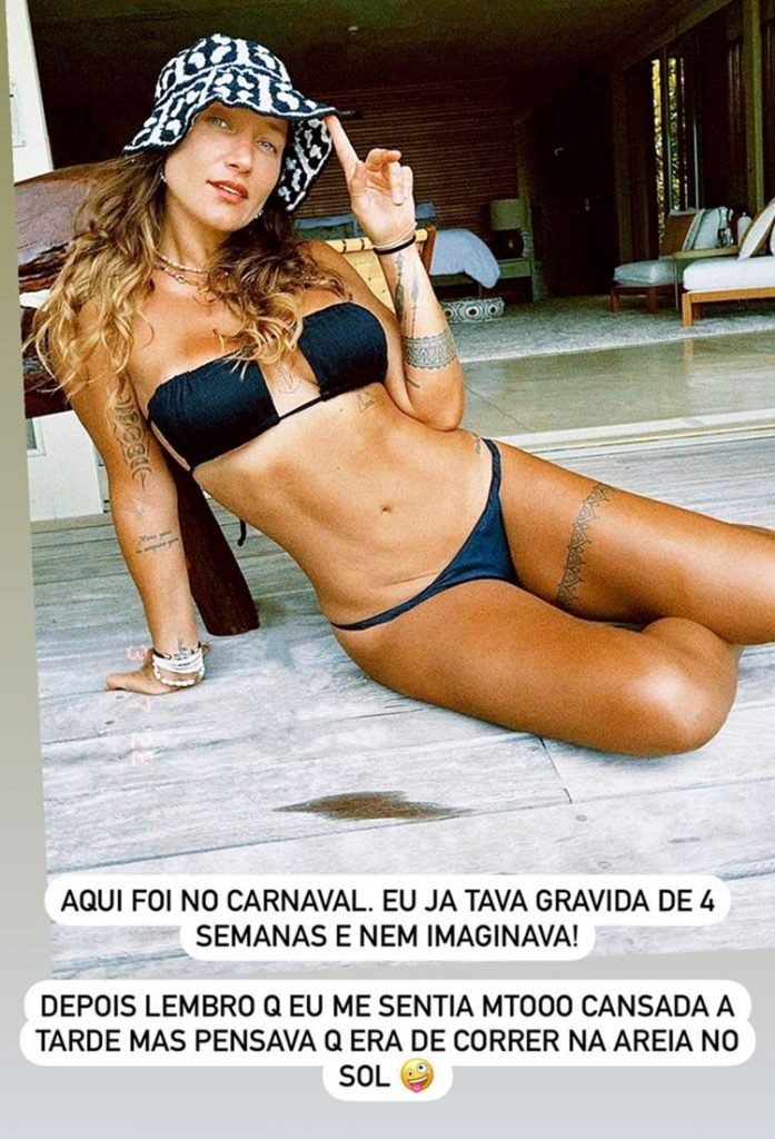 Gabriel Pugliesi mostra barriguinha de gravidez