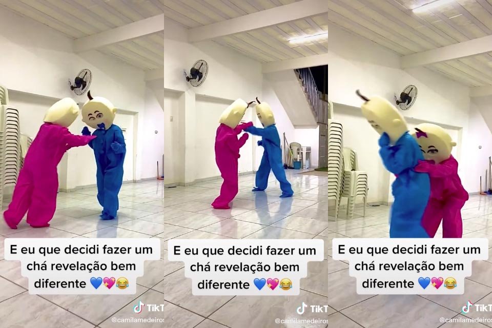 Chá revelação viraliza nas redes sociais; veja vídeo