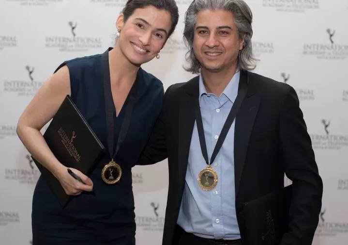 Renata Vasconcellos e Tyndaro Menezes
