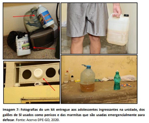 Adolescentes detidos no Case Luziânia (GO) urinam e defecam em vasilhas