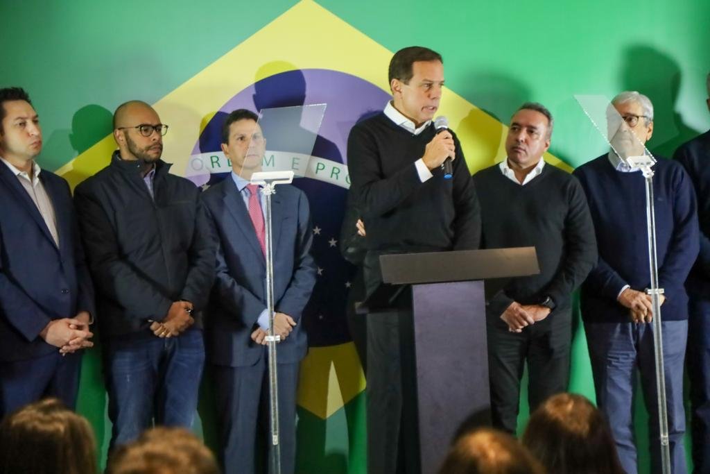 Doria fez um discurso com os olhos marejados ao falar de sua desistência à candidatura