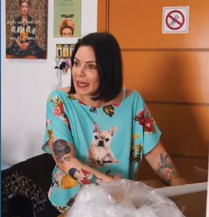Mariane ficou surpresa ao receber dez quilos do bombom Caribe