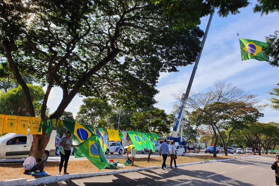 Preparativos para visita do presidente Jair Bolsonaro (PL) a Goiânia (GO)