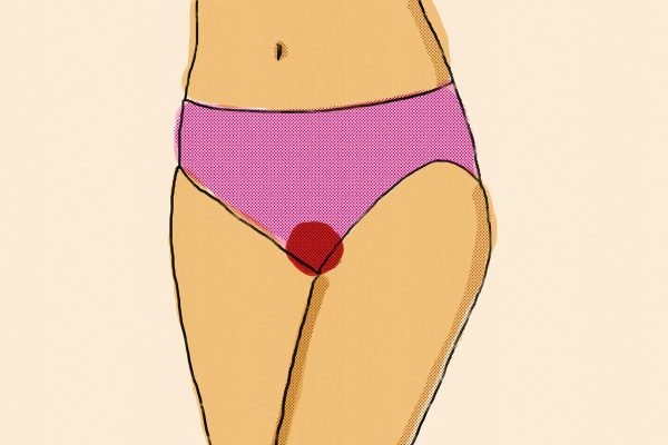 ilustração pessoa menstruando