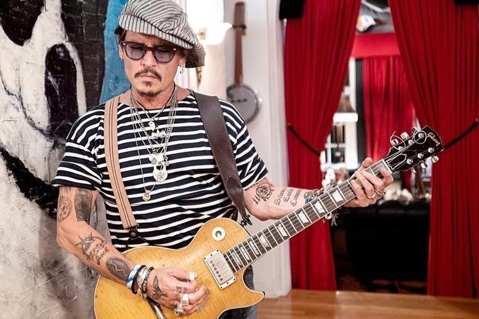 Johnny Depp, em foto para o Instagram