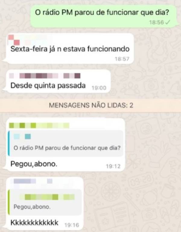 Conversas em grupos de PMs
