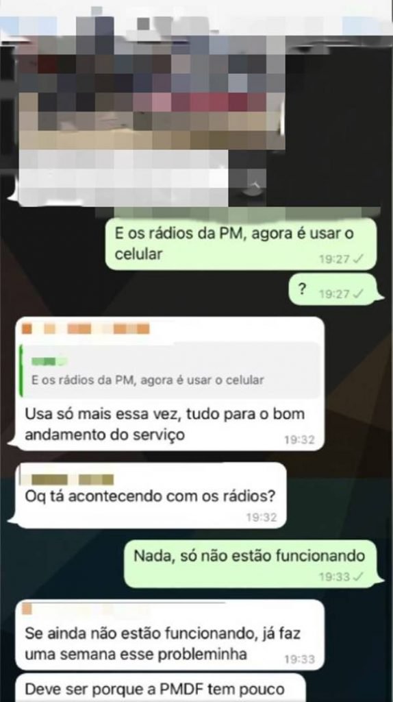 Conversas em grupos de PMs