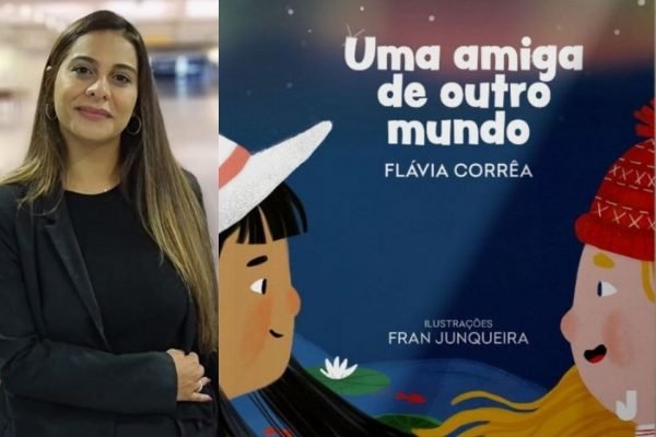 Flávia Correia e o livro uma amiga de outro mundo
