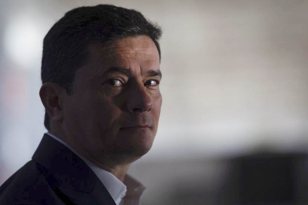 Ex-juiz Sergio Moro chega no evento de lançamento da pré-candidatura à presidência da república do presidente nacional do União Brasil, Luciano Bivar