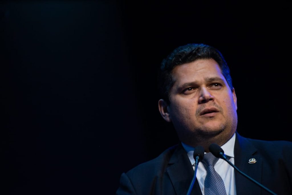 Davi Alcolumbre durante Evento de lançamento da pré-candidatura à Presidência da República - Metrópoles