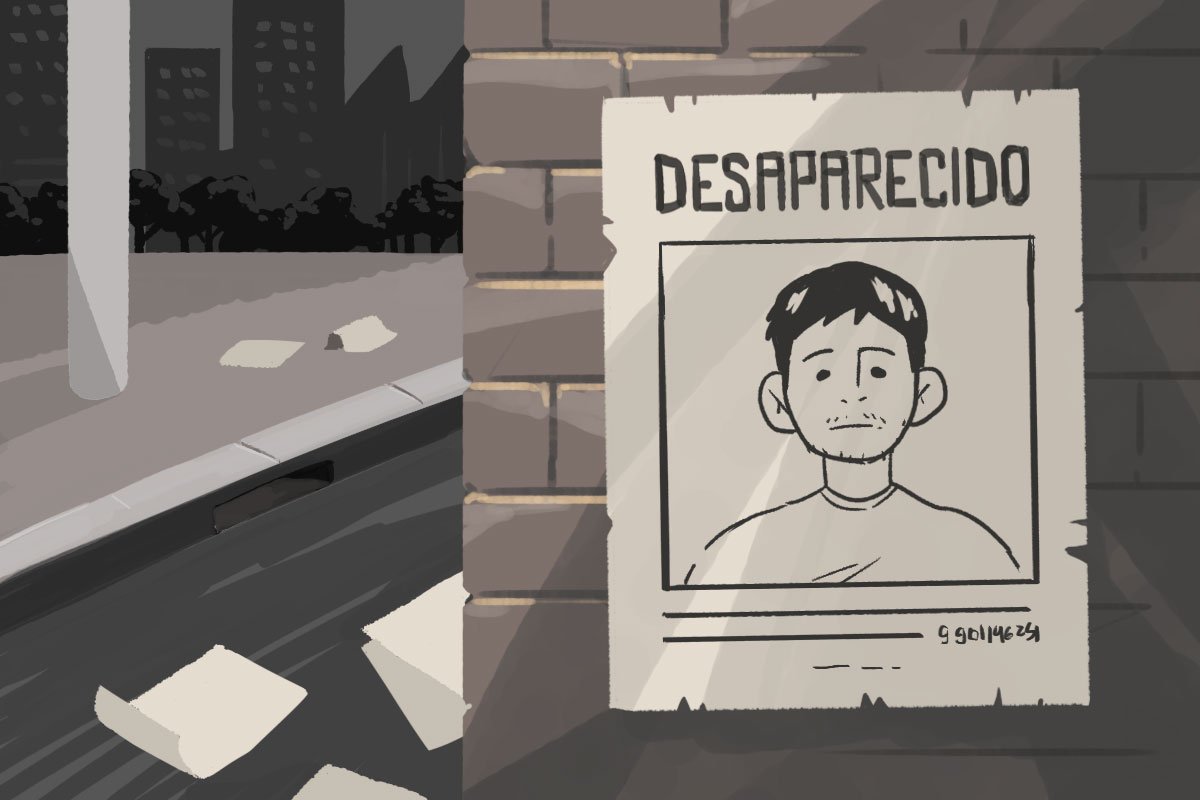 Ilustração de cartazes procurando pessoas desaparecidas- Metrópoles