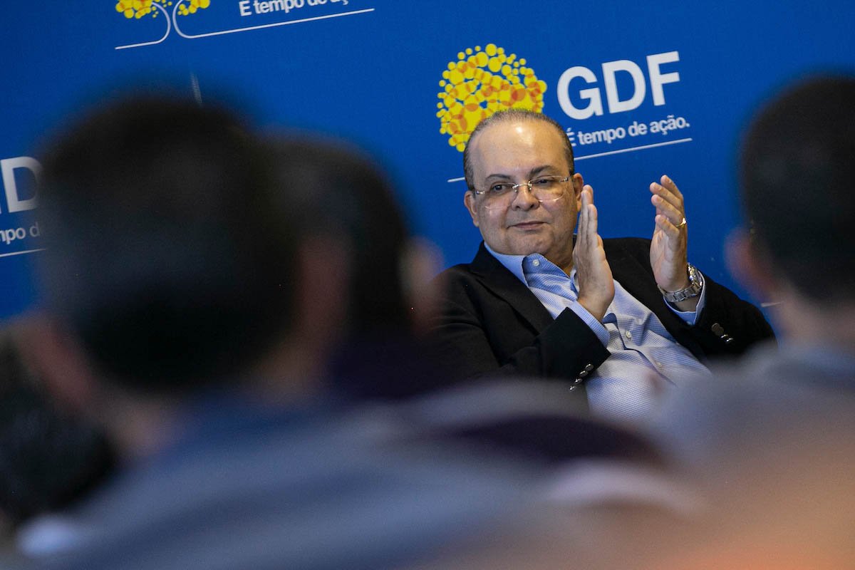 Governador de Brasília Ibaneis Rocha GDF durante evento Buriti